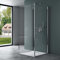 Mai & Mai U Form Duschkabine mit Duschtasse Dusche Duschabtrennung BTH: 90x90x195cm ESG-Sicherheitsglas Klarglas Nano-Beschichtung Ravenna36UK