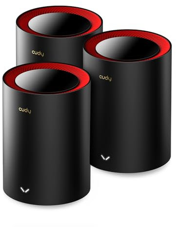CUDY AX3000 2,5G Sistema de Malla Wi-Fi 6 Wi-Fi 6, 2,5 g WAN, Backhaul Ethernet, Ideal para 1Gig+ Internet, Wireguard, OpenVPN, Zerotier, CloudFlare, DDNS, 2023 Lanzamiento M3000 3-Pack