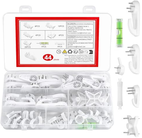 44 Pièces Crochet Cadre Mural, Crochet Mural Tableau sans Percer, Crochets Muraux, Crochet Tableau Mural, Crochet Beton Sans Trace, Fixations pour Cadres, Accrocher Tableaux, Photos, Miroirs