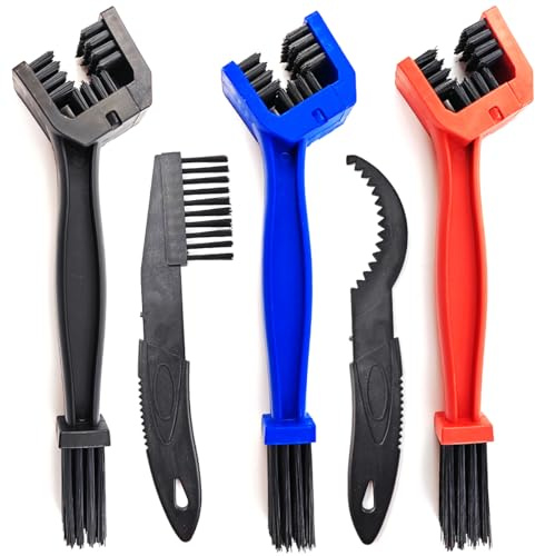 ROYHOO 5PCS/Set Bicycle Chain Cleaning Tool Set,Bike Chain Crankset Brush,Motorcycle Washer Cleaner Brush Tools