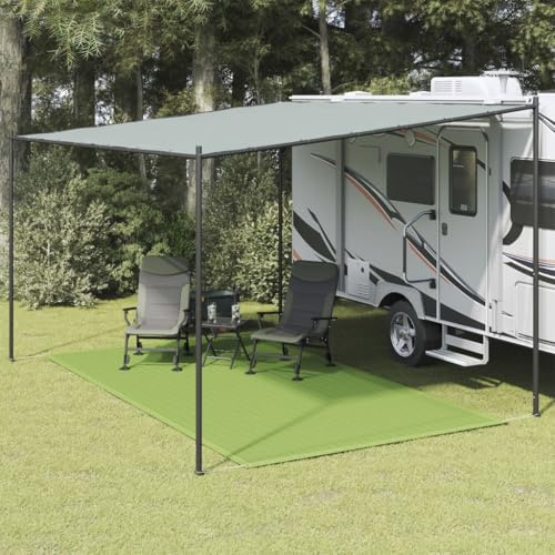 Faroom Alfombra para Tienda de Campaña, Alfombra de Camping para Exteriores, Alfombra para Toldo, Suelo de Tienda para Camping, Transpirable, Antideslizante, Lavable, 250 x 400 cm Verde Claro