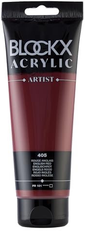Blockx 61405BXC Acrylique Fine Opaque et Satinée - Rouge Anglais PR 101 - 250ml