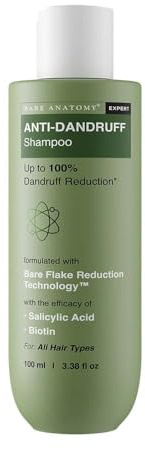Bare Anatomy Anti Dandruff Shampoo|Reduces Up to 100% Dandruff and Strengthens Hair|Derma Approved Shampoo with Salicylic Acid & Biotin| Remove Flakes &Itching|All Hair types|For Women And Men |100ml