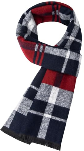 Kotashion Bufanda de Invierno Hombre Moderna de Negocios a Cuadros Cálida Suave y Agradable para la Piel Regalo para Hombre