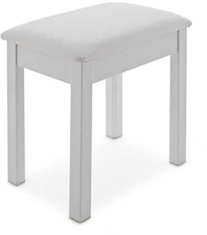 VISION Piano Stool with Storage by Gear4music, White