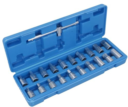 3/8 Drive Master Drain Sump Plug Key Set For Engines Gear Boxes 21pc Kit