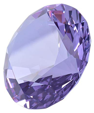 Pisapapeles LONGWIN con diseño de diamante de varias caras, 100 mm, color sólido, Morado