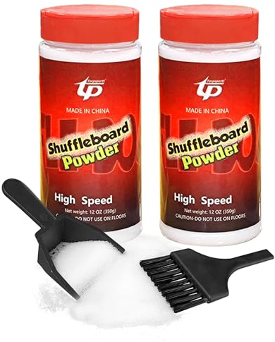 TORPSPORTS Shuffleboard Puderwachs Shuffleboard Sandwachs/Kehrschaufel/Mini-Besen-Sets