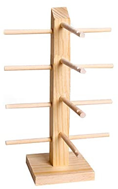 Alnicov Sonnenbrillenständer aus Holz, Brillenhalter, Aufbewahrungsständer für Aufbewahrung und Präsentation, geeignet für Sonnenbrillen, Kurzsichtigkeitsbrillen, Spiegel, Lesebrillen