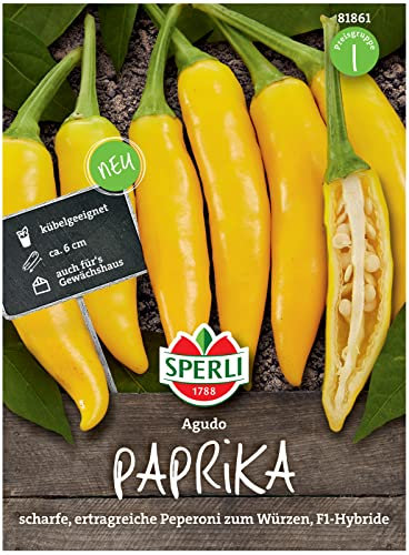 Sperli Peperonisamen Agudo, F1 81861 - Kübelgeeignet - für Gewächshaus - scharf - ertragreich - ideal zum würzen - Saatgut, Samen Gemüse, Gemüse Pflanzen