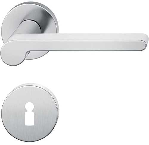 FSB Drückergarnitur 12 1021 ASL auf Rosette BB, Edelstahl matt