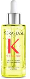 KÉRASTASE Première - Huile Gloss Réparatrice Sans Rinçage - Huile Capillaire Anti-Fourches - Répare La Fibre En Profondeur & Ravive L'Éclat - Formule Innovante - Sans Parabène - Cheveux Abîmés - 30 ml