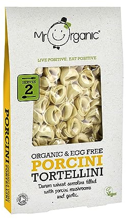 Mr Organic - Mr Organic Porcini Mushroom Tortellini 250g - Non GMO & Preservative Free - Vegan - for Healthy Home Cooking - Pack of 1
