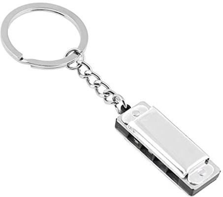 Special Mini Harmonica 8 Tone 4 Holes Harmonica Keychain For Key 1.38x0.47in Musical Instruments Gifts For Chirdren Harmonica Keyring