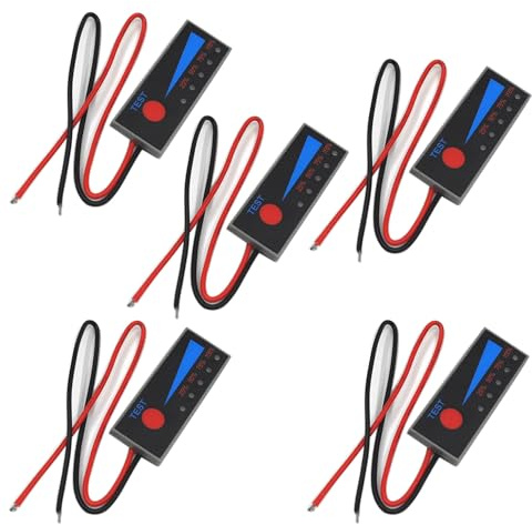 GTIWUNG 5 Pezzi 5S 21V Modulo Indicatore di Capacità della Batteria al Litio Indicatore di Percentuale della Batteria Indicatore di Capacità LED Display 25% 50% 75% 100%