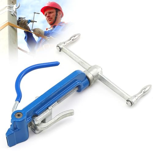Tensor de fleje, MINENICE Herramienta de tensor de acero inoxidable Herramientas de bandas Alicate de Flejado Manual Strapping Gear Bander de Paquetes de Bandas de Metal o Acero