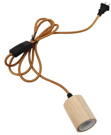 Sewroro Cordon De Lampe Suspendue Vintage Ajustable Avec Douille Et Prise Luminaire Mural Polyvalent Pour Chambre Hôtel Restaurant