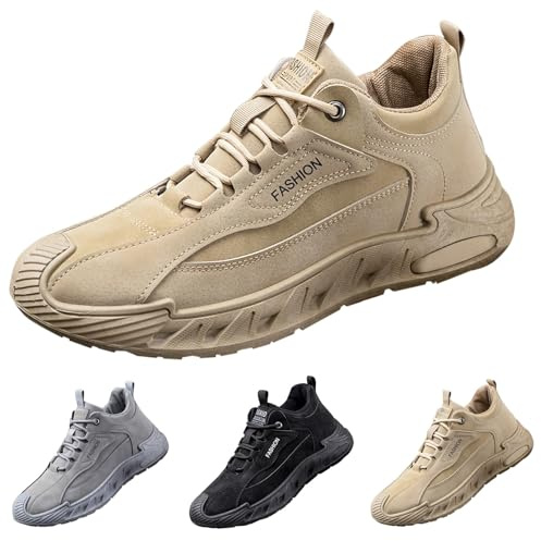 Baskets d'extérieur pour homme - Imperméables et durables - Chaussures de combat à lacets - Légères - Chaussures de travail de construction - Chaussures militaires et tactiques, beige, 8