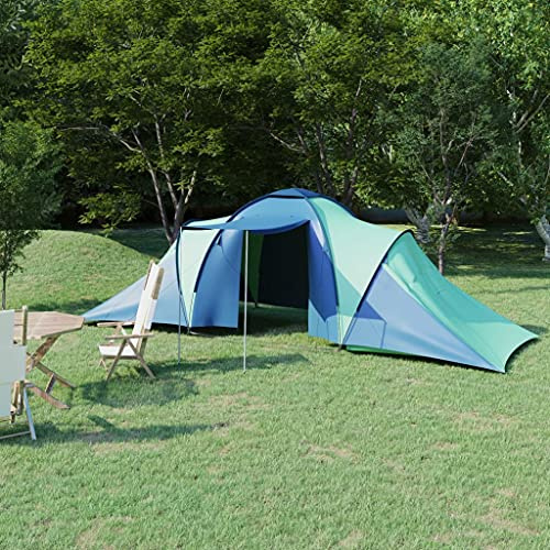 Generico Tenda da Campeggio per 6 Persone Blu e Verde,Tende