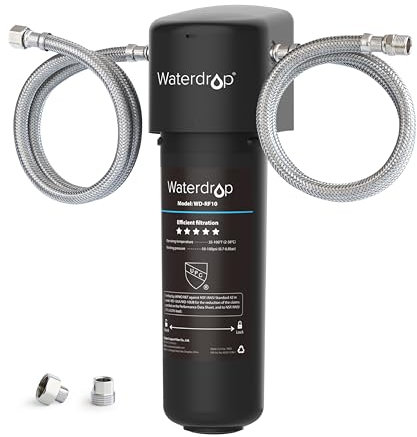 Waterdrop 10UA Under Sink Water Filter, 30,000 Liters High Capacity Water Filter System, NSF/ANSI 42 Certified,Reduce PFAS, PFOA/PFOS, Reduce Lead, Chlorine, Bad Taste, Odor