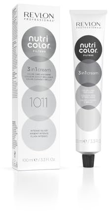 REVLON PROFESSIONAL Nutri Color FILTERS – METAL-ICE FILTERS 1011 Intensives Silber, 100 ml, Farbmaske mit INSTA-PIC-TECHNOLOGY, Tönungsmaske zur Farbauffrischung von Silbertönen, vegan