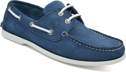 Seajure Chaussures Bateau pour Homme Trebaluger en Cuir Nubuck Bleu