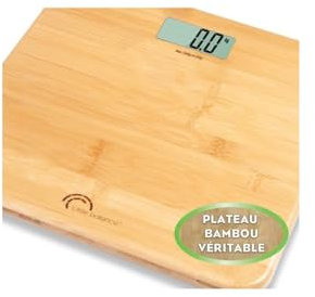 LITTLE BALANCE 8466 My Bamboo, Pèse-personne électronique, 150 kg / 100 g, Bambou véritable