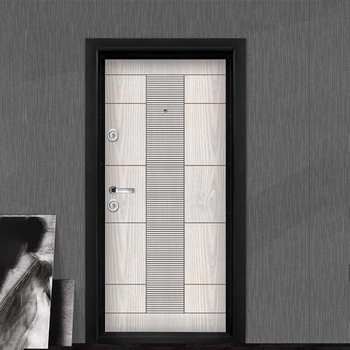 Porta Blindata Esterno con Spioncino Portone Ingresso 90x200 Bianca PL30 Serratura Interna Sinistra