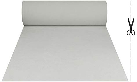 OLIVO.shop | ROTOLO PASSATOIA Bianca su misura, Tappeto moquette per eventi con fondo antiscivolo, tappeto bianco matrimonio, tappeti allestimenti per feste ROPAS (1 Metro)