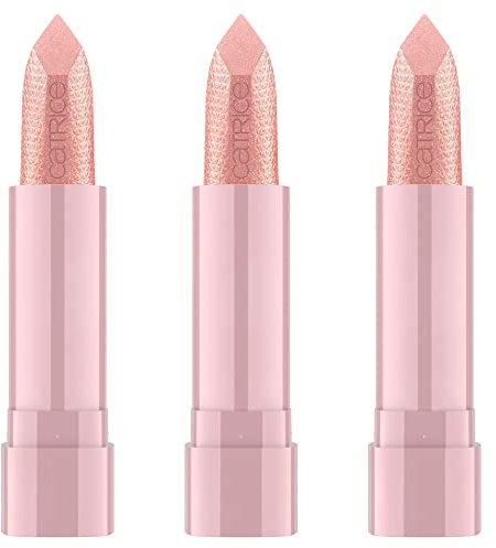 Catrice Drunk'n Diamonds Plumping Lip Balm, Nr. 010, Nude, feuchtigkeitsspendend, pflegend, vergrößernd, glänzend, vegan, ohne Parabene, ohne Mikroplastikpartikel, Nanopartikel frei, 3er Pack (3x3.5g)