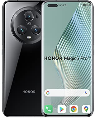 Honor Magic5 Pro Smartphone 5G, 12 + 512 GB Handy, 6,81-Zoll, 120 Hz, 50-MP-Dreifachkamera, Snapdragon 8 Gen 2, Dual-SIM, Android 13 (schwarz)