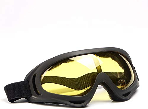 Wraparound Safety Goggles Impact Resistant Sealed Protective Work Glasses Over Spectacles for Construction, Lab, Welding, Cycling, Yellow