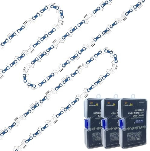 Cadena de Motosierra 16 Pulgadas (40cm) Con Caja de Plástico, 3/8 LP, 57 Eslabones, 1.3mm (0.050), de Repuesto Para Espadas de 40cm