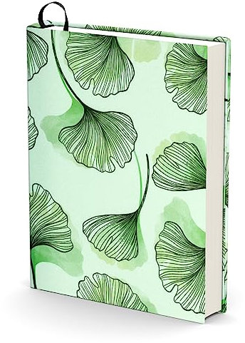 Dehnbare Buchhüllen für Schulbücher, Jumbo Buchumschläge Schulbücher Waschbare Strapazierfähige Stoff Buchschoner Bucheinband für Hardcover-Bücher Notebooks bis zu 9x11 Zoll(Apricot leaves)
