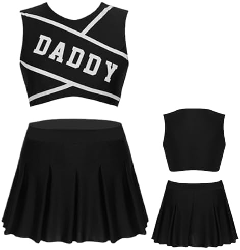 Lencería de animadora para mujer, lencería de animadora a la moda, traje sexy de animadora | Uniformes de animadora cómodos, traje de animadora para mujer para fiesta de música, Halloween, día de la