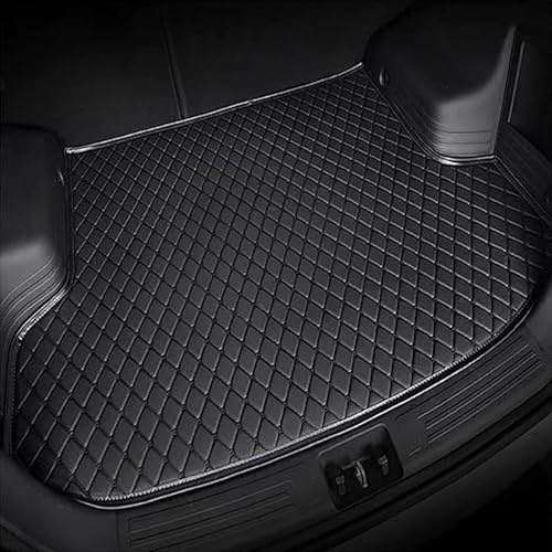 ZBMDTHEF Car Leather Boot Mats For Chery Omoda 5 C5 Fownix FX 2022-2025, Auto Tailored Trunk Pad Cargo Tray Storage Carpets Liner Waterproof Anti-Slip Protector Interior Accessories,A/Black