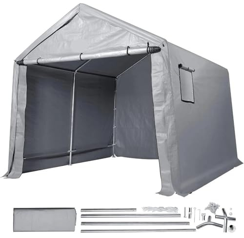 ZUGLQYSX Cobertizo portátil de Almacenamiento for Exteriores, 10 x 10 x 8,5 pies, Carpa de Almacenamiento instantánea Resistente, cobertizo con Lona, ​​cobertizo for cochera para Camping Fiestas