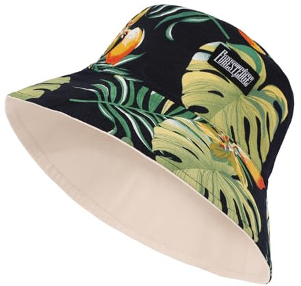 TAGVO XL Fischerhut Reversibel Anglerhut Große Bucket Hat Baumwolle Faltbar Sonnenhut Sommerhut Eimerhut Für Damen Herren
