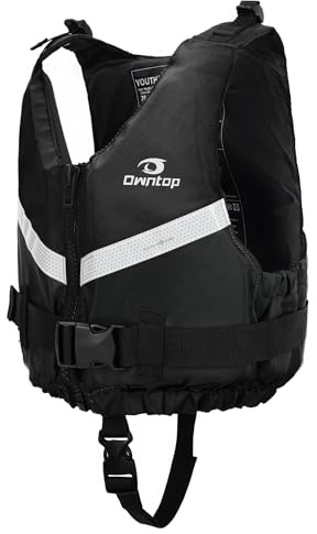 Owntop Gilet da Nuoto per Adolescente Bambini, Giubbotto da Nuoto Leggero Unisex, Giubbotto Galleggiante Regolabile con Fibbie di Sicurezza e Comoda Cinghia Inguinale per Kayak Pesca Vela