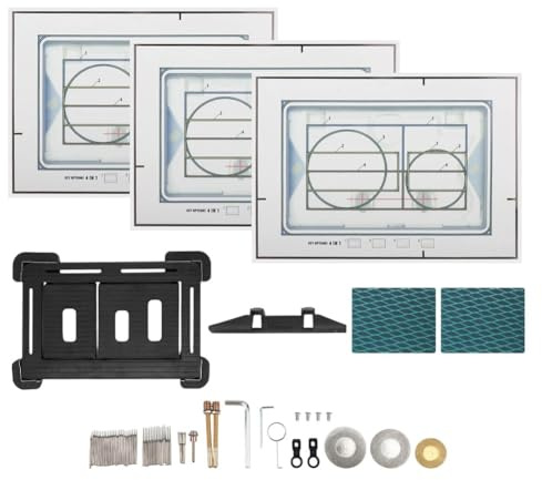 Placa de empujador invisible para Geberit para Sigma All Serie, placa de accionamiento para inodoro, incluye patrón de costura y accesorios de fresado