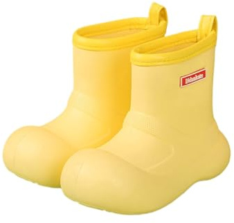 Generisch Stivali di gomma da bambina, leggeri, antiscivolo, in EVA, ultraleggeri, suola antiscivolo, impermeabili, gambale medio alto, comodi e morbidi, giallo., 3-3.5 Jahre