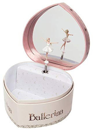 Trousselier 6260704 Musikmusiklåda i hjärtform, prinsessa, nattlysande, speldosa för barn