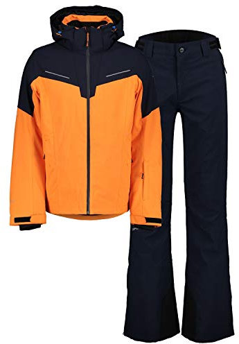 ICEPEAK Skianzug Herren Wasserdicht, Farbe:Orange, Bitte Größe wählen:54