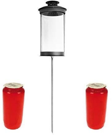 RAINBEAM Laterne mit 2 Öllichtern; 21 cm hoch; 2 x 96 Stunden Brenndauer; Metall; Unbehandelt