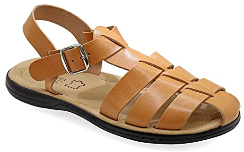 44 beige Emmanuela bekväma antika grekiska lädersandaler för män, vadderad innersula handgjorda lädersandaler, högkvalitativa justerbara sommarskor med spänne