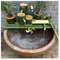 Laghetto in bambù a tre livelli e fontana da giardino, decorazioni in bambù per interni/esterni, ornamenti per fontane da giardino zen