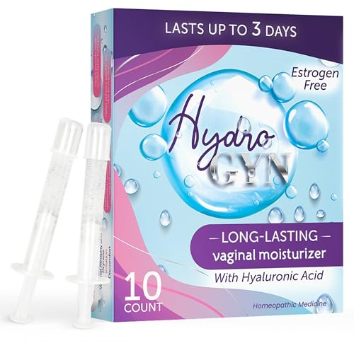 Hydro GYN Vaginal Moisturizer | Long Lasting for Vaginal Dryness & Irritation | Hyaluronic Acid & Vitamin E | Feminine Care Hormone Free | Pre and Post Menopausal I 10 Pre Filled Applicators