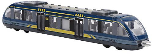 SPYMINNPOO Zug Spielzeug, Kinder Lernspielzeug Simulation Legierung Zug Modell Metro Spielzeug Geburtstagsgeschenk für Kinder ab 3 Jahren(Blau)