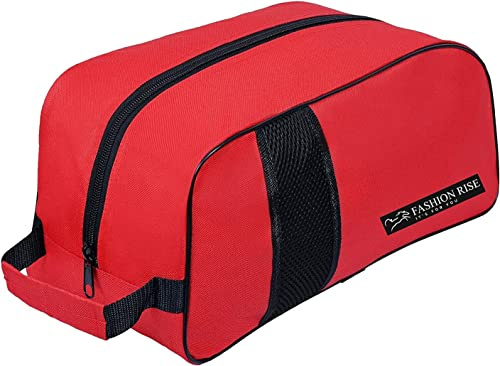 Waterproof Sports Boot/Shoe/Travel Bag for Football Cricket Rugby Golf Toiletry Gym for Men/Women (Red)