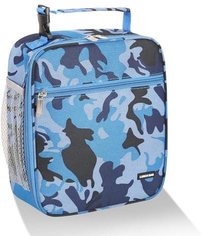 Lovoeo Lunch box Lunch bag for men women Insulated Lunchbox Lunch bags for Work Picnic Travel (Blue camo)